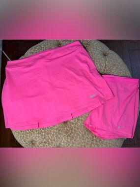 Nike Hot Pink Athletic Skort with Shorts, Large